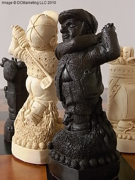 Golf Plain Theme Chess Set